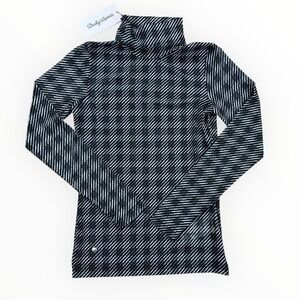 NWT‎ Daily Sports Turtleneck Shirt Plaid Pattern XS Long Sleeve Golf